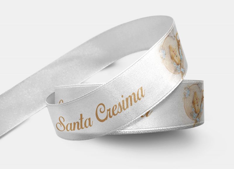 Nastro perfetto per allestire la cresima e creare decorazioni e bomboniere. 